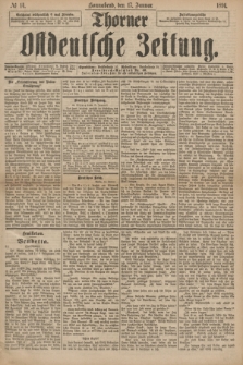 Thorner Ostdeutsche Zeitung. 1891, № 14 (17 Januar)