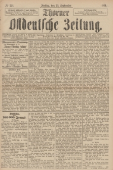 Thorner Ostdeutsche Zeitung. 1891, № 224 (25 September)