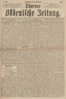 Thorner Ostdeutsche Zeitung. 1891, № 238 (11 Oktober) + dod.