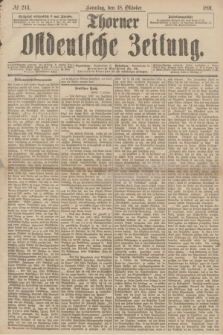 Thorner Ostdeutsche Zeitung. 1891, № 244 (18 Oktober) + dod.