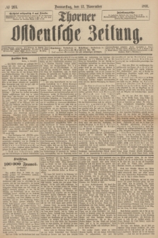 Thorner Ostdeutsche Zeitung. 1891, № 265 (12 November)