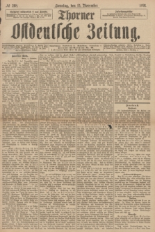 Thorner Ostdeutsche Zeitung. 1891, № 268 (15 November) + dod.