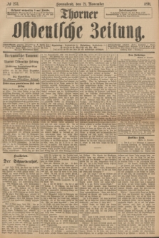 Thorner Ostdeutsche Zeitung. 1891, № 273 (21 November)