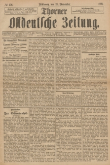 Thorner Ostdeutsche Zeitung. 1891, № 276 (25 November)