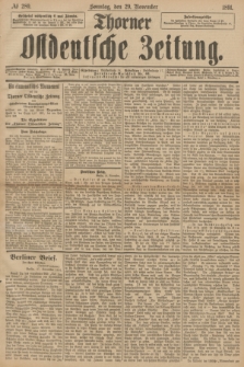 Thorner Ostdeutsche Zeitung. 1891, № 280 (29 November) + dod.