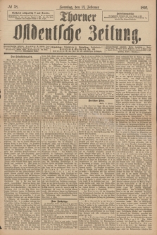 Thorner Ostdeutsche Zeitung. 1892, № 38 (14 Februar)