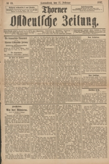 Thorner Ostdeutsche Zeitung. 1892, № 49 (27 Februar)