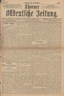 Thorner Ostdeutsche Zeitung. 1892, № 187 (12 August)