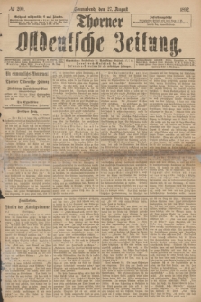 Thorner Ostdeutsche Zeitung. 1892, № 200 (27 August)