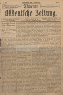 Thorner Ostdeutsche Zeitung. 1892, № 204 (1 September)