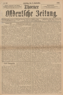 Thorner Ostdeutsche Zeitung. 1892, № 207 (4 September) + dod.