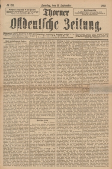Thorner Ostdeutsche Zeitung. 1892, No 213 (11 September) + dod.