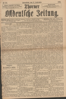 Thorner Ostdeutsche Zeitung. 1892, № 218 (17 September)