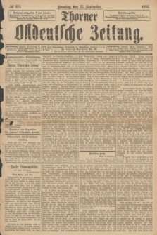 Thorner Ostdeutsche Zeitung. 1892, № 225 (25 September) + dod.