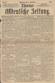 Thorner Ostdeutsche Zeitung. 1892, № 227 (28 September)