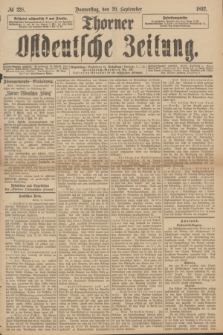 Thorner Ostdeutsche Zeitung. 1892, № 228 (29 September)