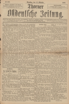 Thorner Ostdeutsche Zeitung. 1892, № 244 (18 Oktober)