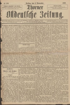 Thorner Ostdeutsche Zeitung. 1892, № 259 (4 November)