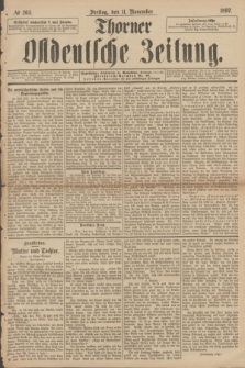 Thorner Ostdeutsche Zeitung. 1892, № 265 (11 November)