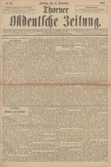 Thorner Ostdeutsche Zeitung. 1892, № 271 (18 November)