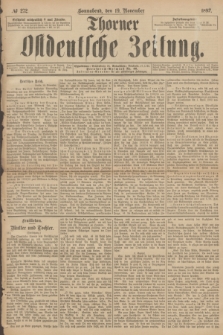 Thorner Ostdeutsche Zeitung. 1892, № 272 (19 November)