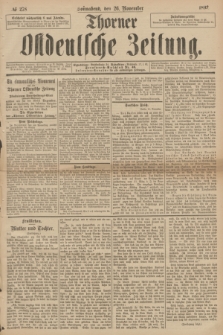 Thorner Ostdeutsche Zeitung. 1892, № 278 (26 November)