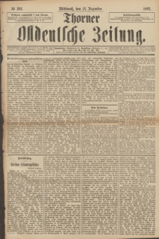Thorner Ostdeutsche Zeitung. 1892, № 293 (14 Dezember) + dod.