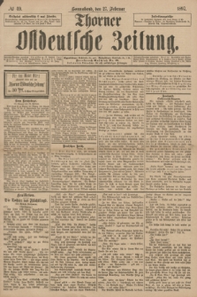 Thorner Ostdeutsche Zeitung. 1897, № 49 (27 Februar)