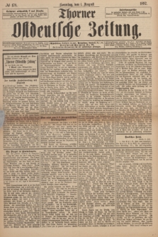Thorner Ostdeutsche Zeitung. 1897, № 178 (1 August) + dod.