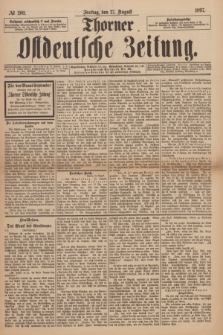 Thorner Ostdeutsche Zeitung. 1897, № 200 (27 August)