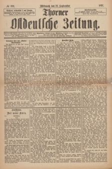 Thorner Ostdeutsche Zeitung. 1897, № 222 (22 September) + dod.