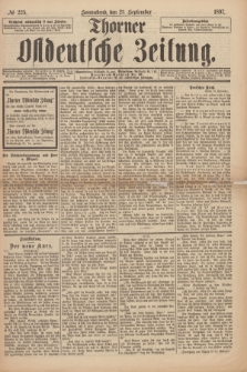 Thorner Ostdeutsche Zeitung. 1897, № 225 (25 September) + dod.
