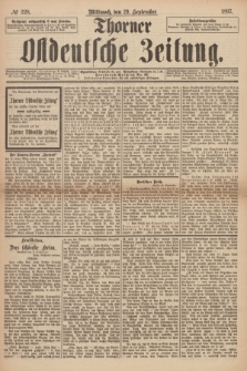 Thorner Ostdeutsche Zeitung. 1897, № 228 (29 September) + dod.