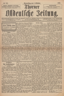 Thorner Ostdeutsche Zeitung. 1897, № 235 (7 Oktober) + dod.