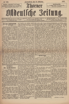 Thorner Ostdeutsche Zeitung. 1897, № 249 (23 Oktober) + dod.