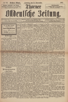 Thorner Ostdeutsche Zeitung. 1897, № 273 (21 November) - Erstes Blatt