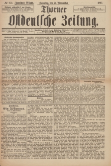 Thorner Ostdeutsche Zeitung. 1897, № 273 (21 November) - Zweites Blatt + wkładka