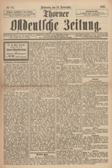 Thorner Ostdeutsche Zeitung. 1897, № 275 (24 November) + dod.
