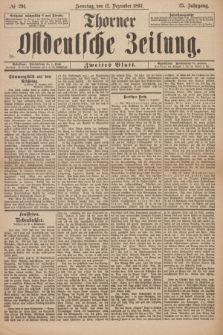 Thorner Ostdeutsche Zeitung. Jg. 25, № 291 (12 Dezember 1897) - Zweites Blatt