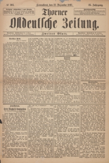 Thorner Ostdeutsche Zeitung. Jg. 25, № 302 (25 December 1897) - Zweites Blatt + wkładka