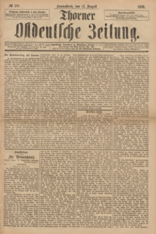 Thorner Ostdeutsche Zeitung. 1893, № 188 (12 August)