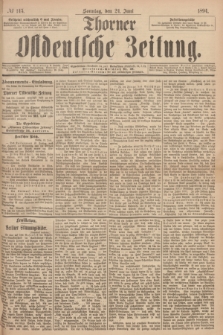 Thorner Ostdeutsche Zeitung. 1894, № 145 (24 Juni) + dod.