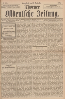 Thorner Ostdeutsche Zeitung. 1894, № 228 (29 September)