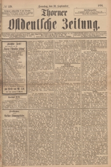 Thorner Ostdeutsche Zeitung. 1894, № 229 (30 September) + dod.