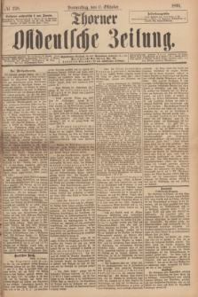 Thorner Ostdeutsche Zeitung. 1894, № 238 (11 Oktober) + dod.