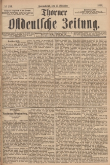 Thorner Ostdeutsche Zeitung. 1894, № 240 (13 Oktober)