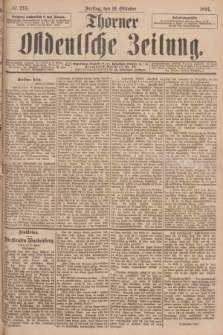 Thorner Ostdeutsche Zeitung. 1894, № 245 (19 Oktober)