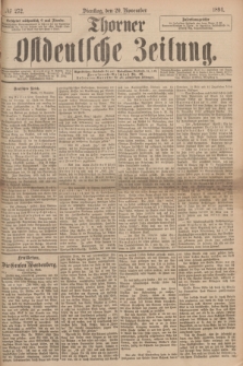 Thorner Ostdeutsche Zeitung. 1894, № 272 (20 November)