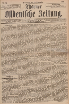 Thorner Ostdeutsche Zeitung. 1894, № 279 (29 November)