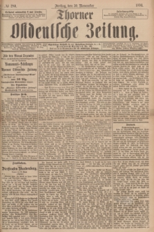 Thorner Ostdeutsche Zeitung. 1894, № 280 (30 November)
